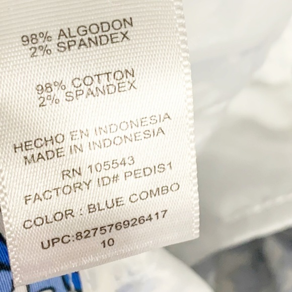 Milly for Designnation Cotton Floral Geometric Paisley Design Cropped Pants 💙🤍 - Picture 11 of 13